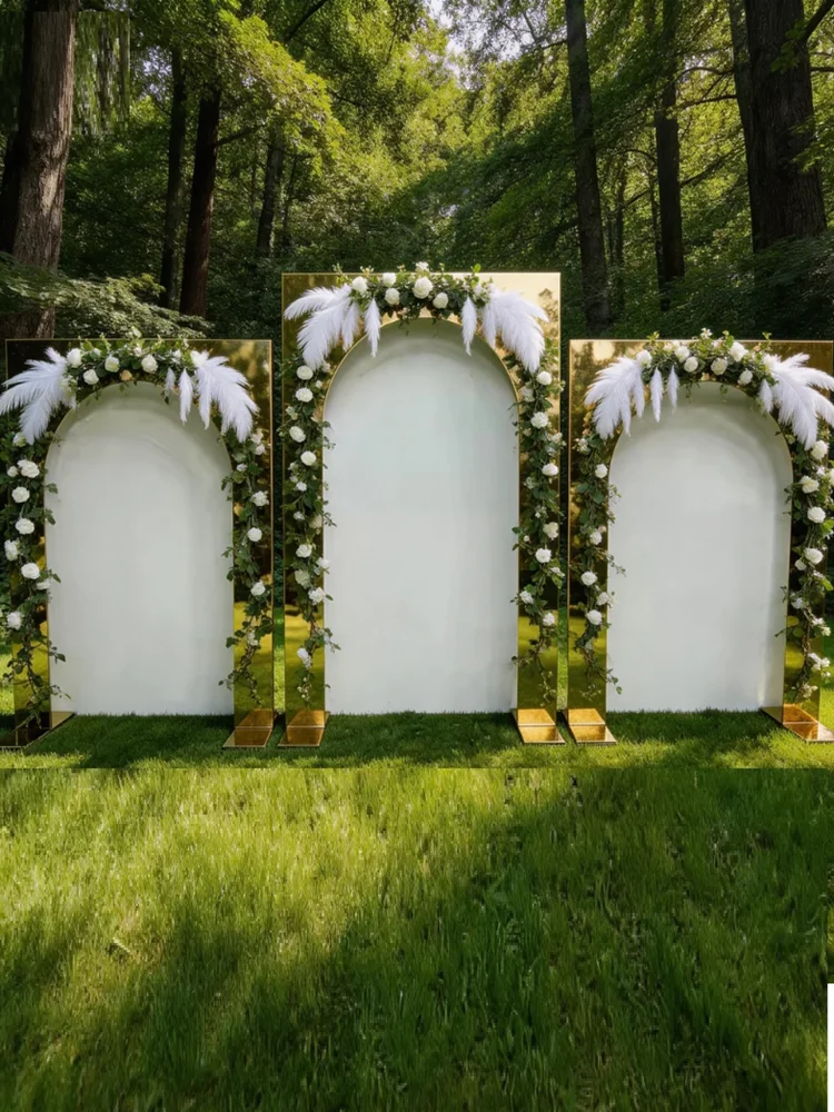 3 Stück Neue Hochzeitshintergrund-Dekorationen aus schwarzem Eisen, Dekorative Requisiten für Outdoor-Hochzeitsdekorationen, Bogenrahmen – Detail 4