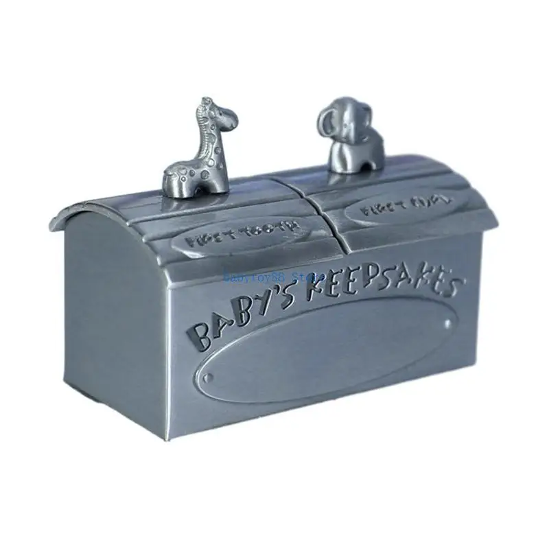 Y4UD Caja recuerdos para primeros dientes y rizos bebé, caja rizos dientes, soporte hada los dientes, rizos