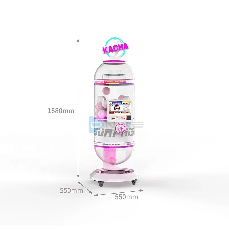 Hot Sales Shopping Mall 1 player Coin Operated Gift Game Machine Capsule Toy Mini Cotton Candy Vending Machine