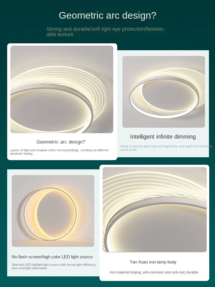 Imagem -06 - Nordic Led Ring Lâmpadas de Teto Acrílicas para Quarto Simples Moderno Preto Branco Sala de Estar Decoração Iluminação de Estudo