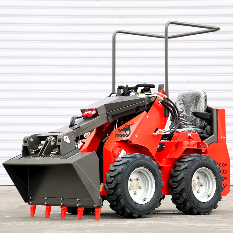 Toros Landbouw Aangepaste Mini Skid Stuur Loader Epa Chinese Wiel Skid Stuur Stuur Loader Mini Lader Skid Stuur Goedkope Prijs