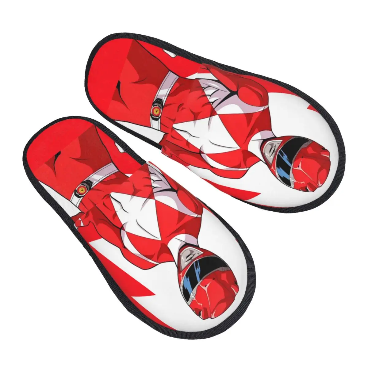 

Custom S-Supers S-Sentais Red Hero Soft Memory Foam House Slippers Women Japan Cozy Warm Anti-Skid Slipper