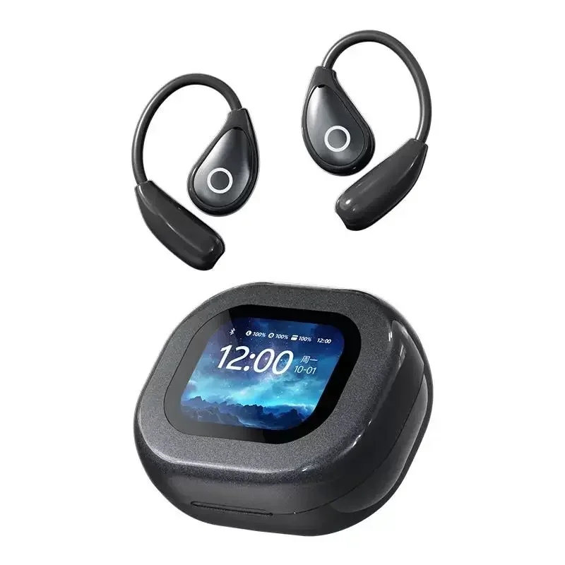Écouteurs tactiles Micool Wireless Bluetooth 5.4 à pincement avec longue durée, son directionnel et écran HD pour une expérience
