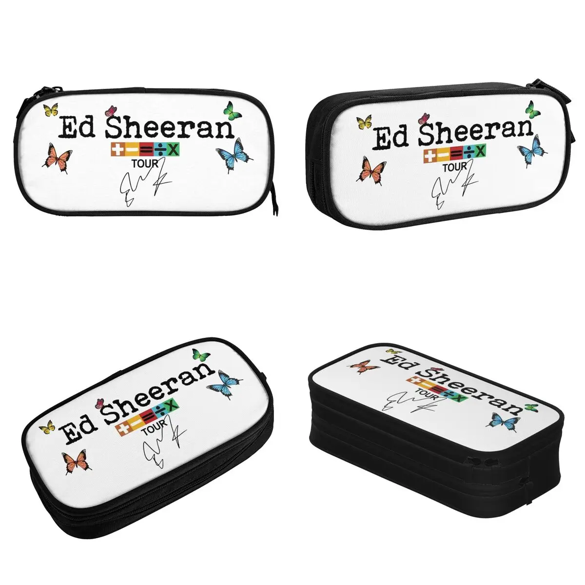 Fashion Lover Math Lyrics Ed Sheeran Fan Tour Pencil Case Pencilcases Pen Holder for Student Large Storage Pencil Bags