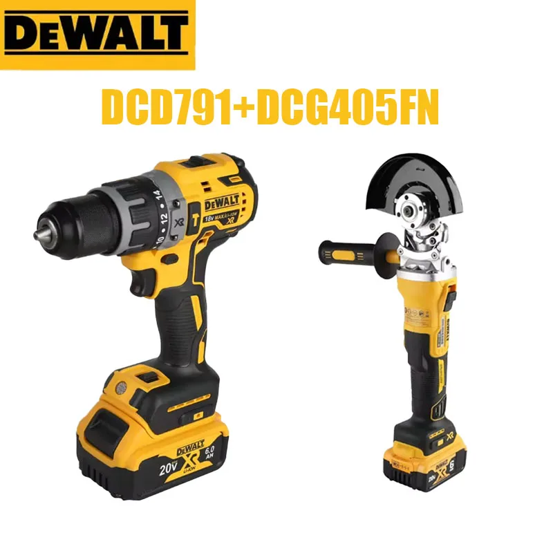 

DEWALT DCG405FN & DCD791 20V Brushless Cordless Power Tool Combo Kit For Car Maintenance & Cutting Work