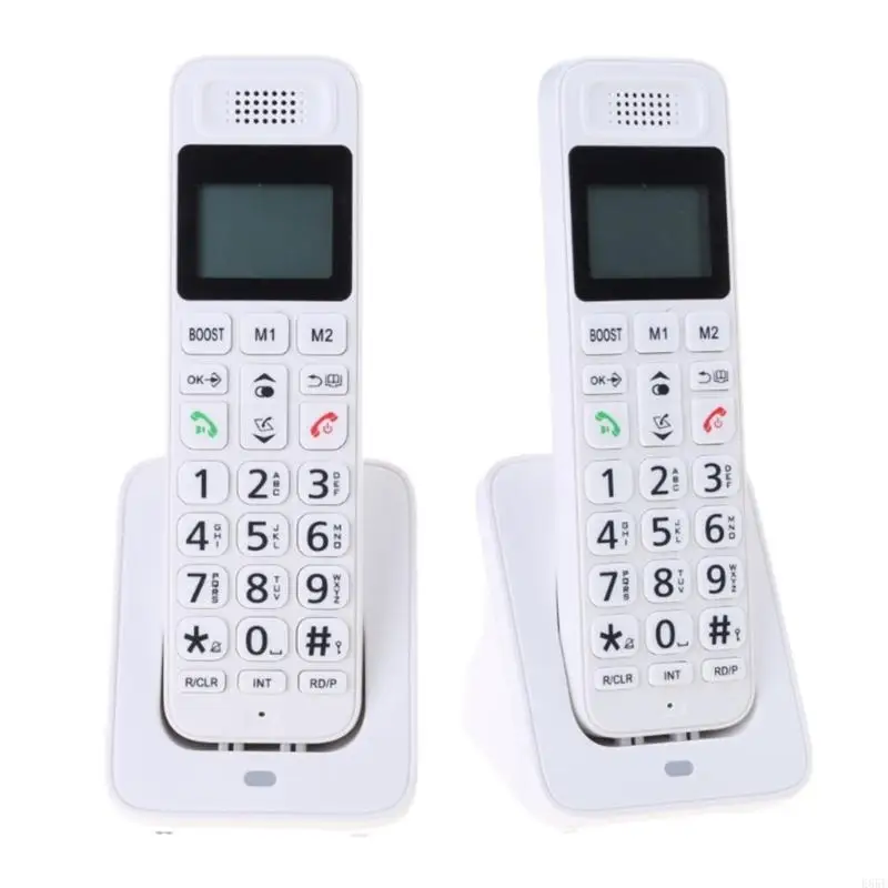 E65E D1018 Twin Handset Cordless Phones D1018D with Intuitived Designing and Multiple