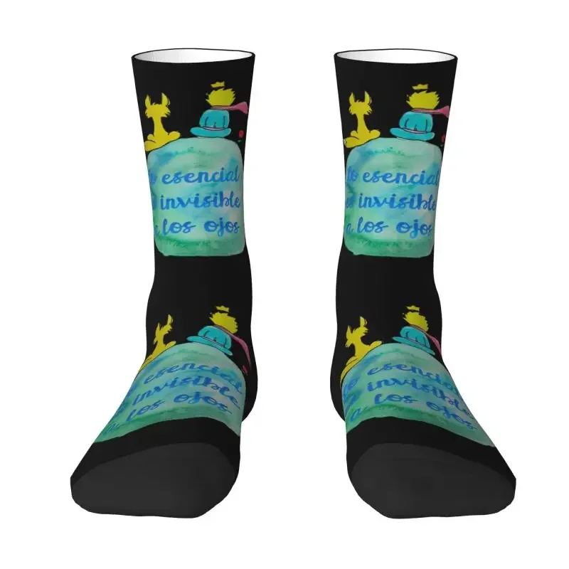 The Little Prince Fiction Mens Crew Socks Unisex Funny 3D Printed France Fairy Tale Dress Socks