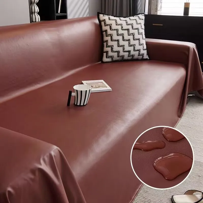PU Leather 100% Waterproof Sofa Covers Pets Kids Urinary Barrier Armchair Seater Protector Universal Sofa Towel Couch Slipcover