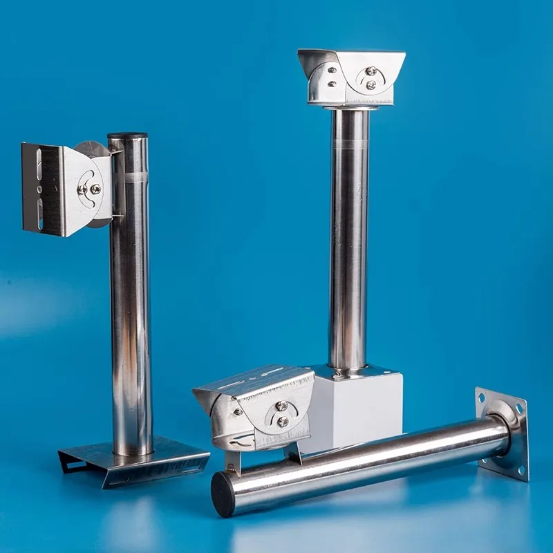 I type L type U type Stainless Steel Universal Wall Rod Bracket CCTV Camera Mounting Vertical Pole Bracket Duckbill Head 360 Deg