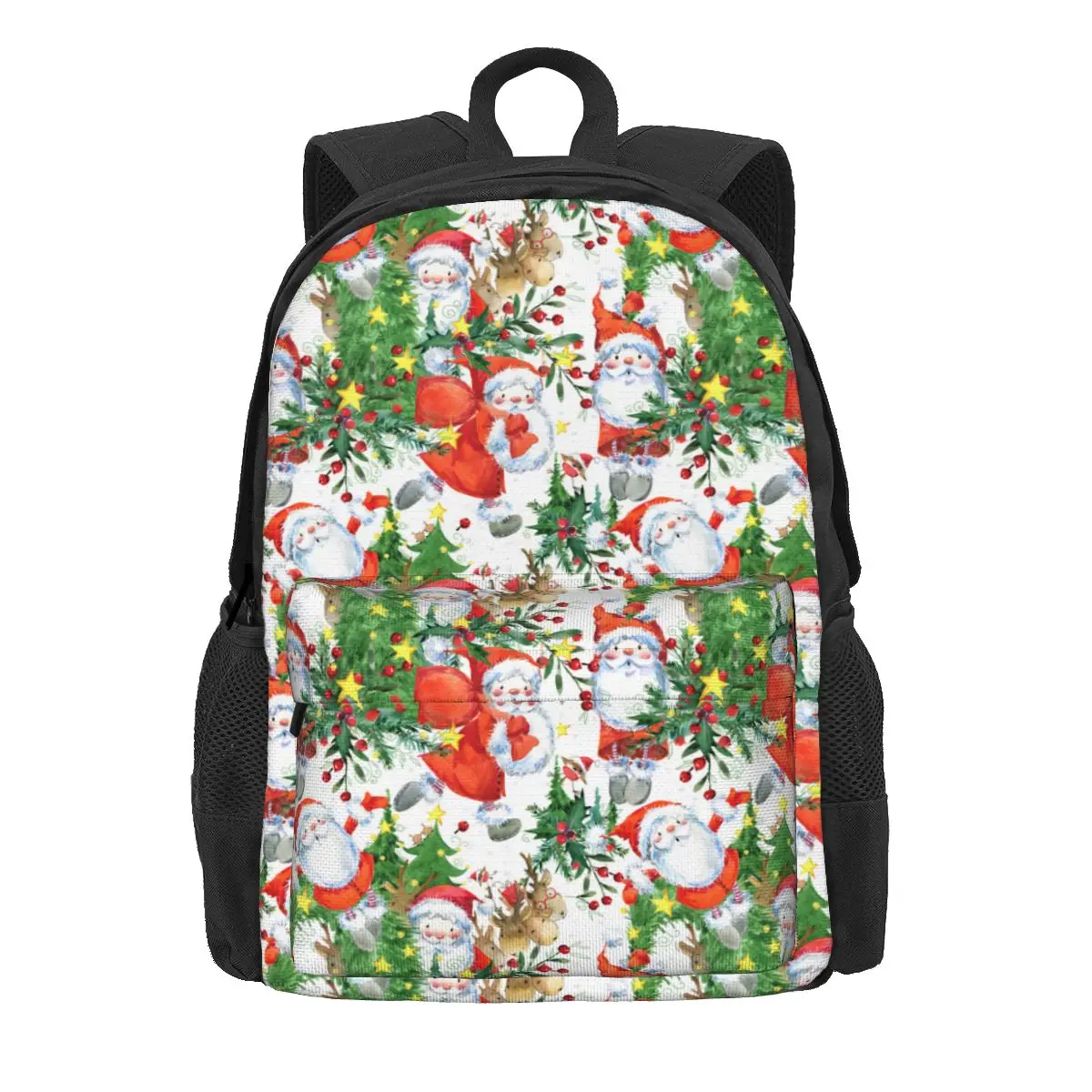 

Christmas Cute Santa Claus Women Backpack Mochila Classical Student School Bag New Year Mochila Teenage Large Capacity Rucksack