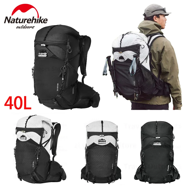 Naturehike 40L Backpack Ultralight Outdoor Women/Men Sport Bag Wear Resistant Camping Mountaineering Backpack Waterproof Travel