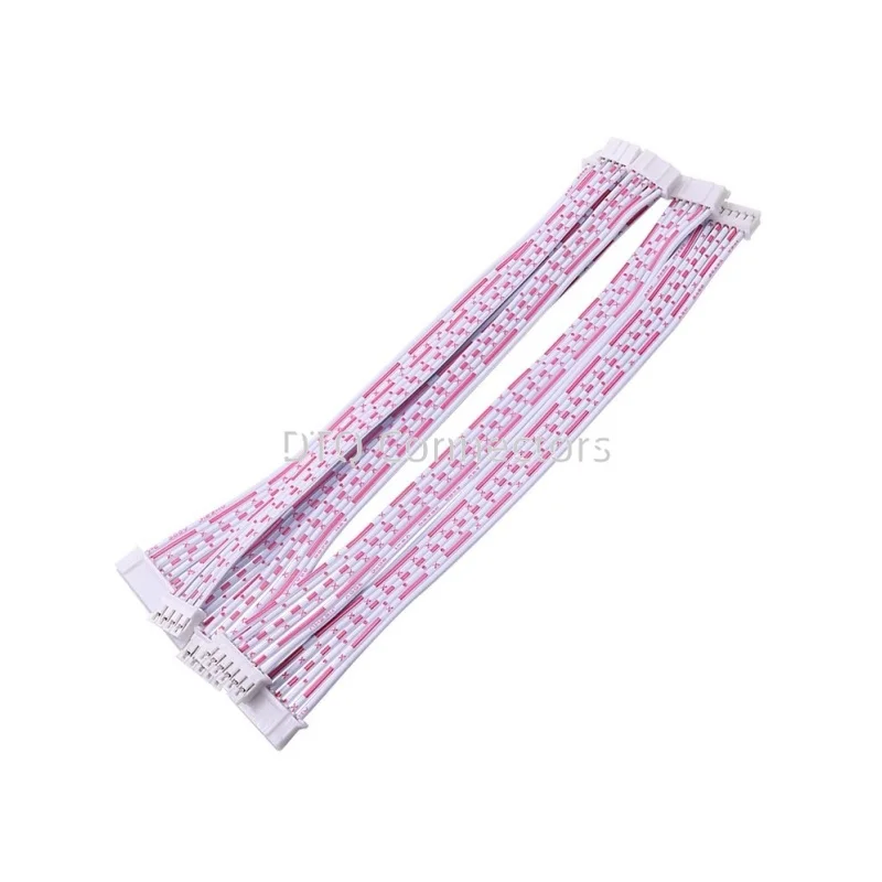 5PCS PH 2.0mm Pitch Ribbon Cable 2-12Pin 10-100cm Red White Wire Single/Double Same/Reverse Direction Cable