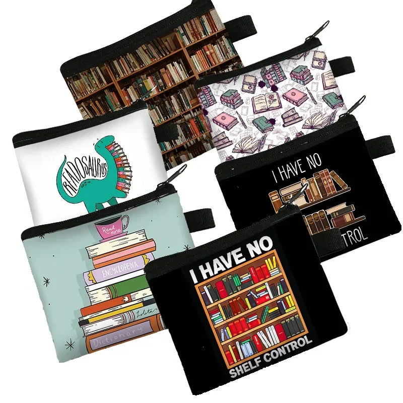 

Кошелек для монет Librarian Books Lover, у меня нет управления полкой, кошельки, держатель для наушников, кредитной карты, сумка для денег, милые сумки для хранения