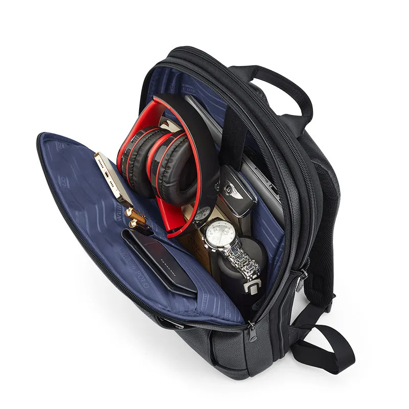 Backpack Men's Business Genuine Messenger Luxury Brand Men Bag Top Layer Cowhide Large Capacity Fashion Travel Laptop Bag