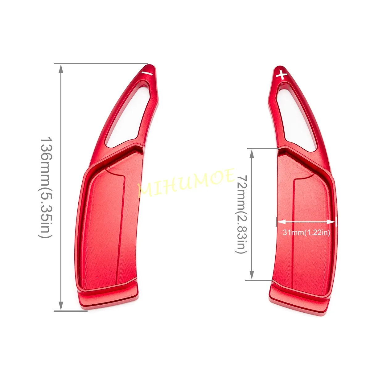 For Peugeot 508 2008 3008 5008 GT 2017-2023 Steering Wheel Gear Shift Paddle Shifter Extension Trims Aluminum Red