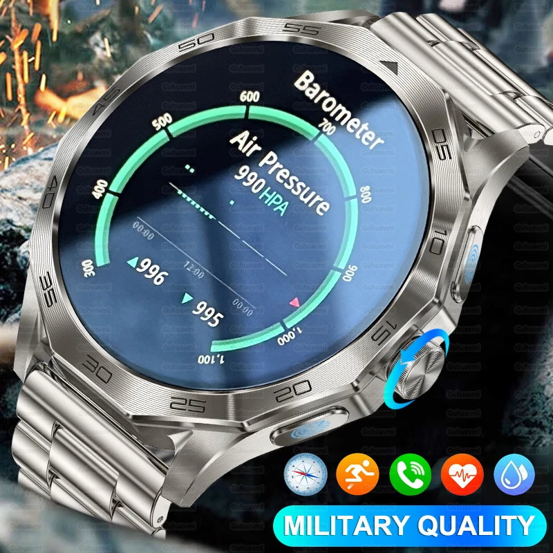 

1.85 Inch HD Bluetooth Call Smart Watch Men Air Pressure Sports Fitness Tracker Heart Monitor 710mAh Smartwatch For Android IOS