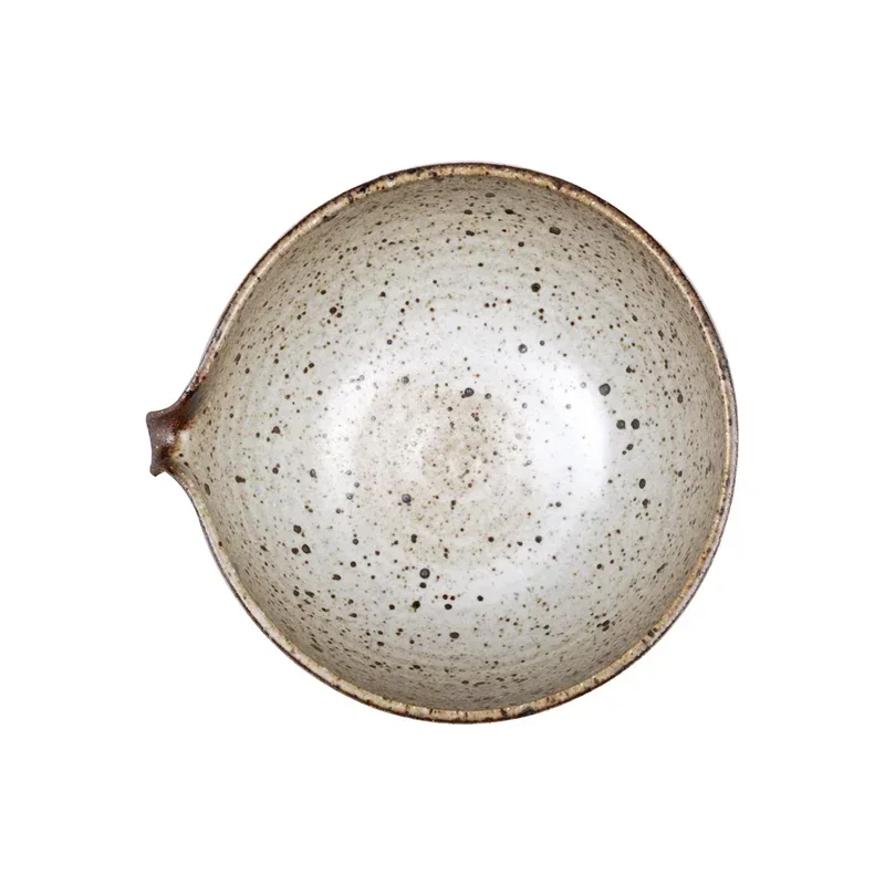 Super fine hand-made matcha bowl personality cute spout rough pottery Jingdezhen porcelain Japanese matcha tea set