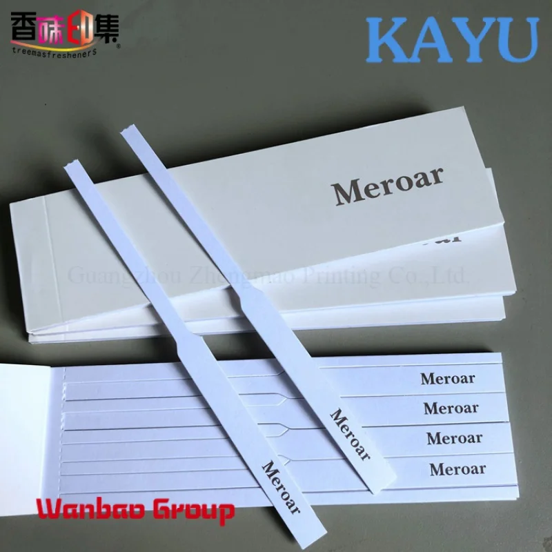 Custom Custom printing Booklet Perfume Blotter cent Paper Strips Perfume Test Paper