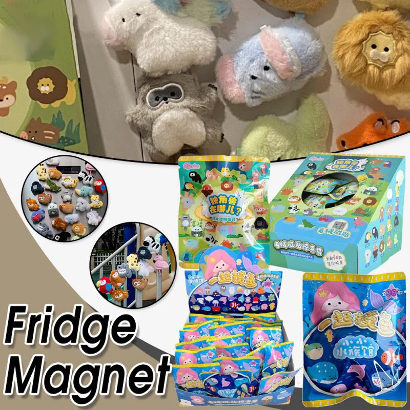 

Plush Fridge Magnets Easy To Stick Cute Design Unique Blind Bag Multifunctional Decoration Strong Magnet Fridge Magnet Blind Bag