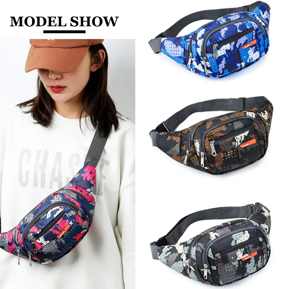 Unisex Oxford Waterproof Wear-Resistant Crossbody Bags Outdoor Sports Running Phone Men's Waist Bag Small Single Shoulder Bag