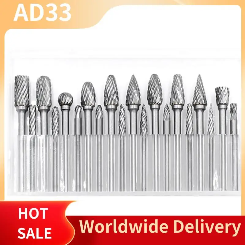 ข้อเสนอที่ดีที่สุด 20 ชิ้นเครื่องบดแบบไดร์ฟ เครื่องมือ ตะไบไม้แกะสลัก 1/8 นิ้วก้านสำหรับโลหะ ไม้ เชื่อม บด ขัด