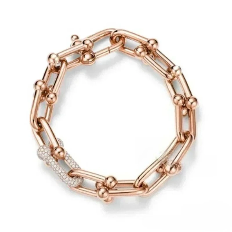 

New Popular Light Luxury Simple Fashion Gorgeous Elegance Diamond Set Personalized Exquisite Bracelet Manufacturer Direct Sales