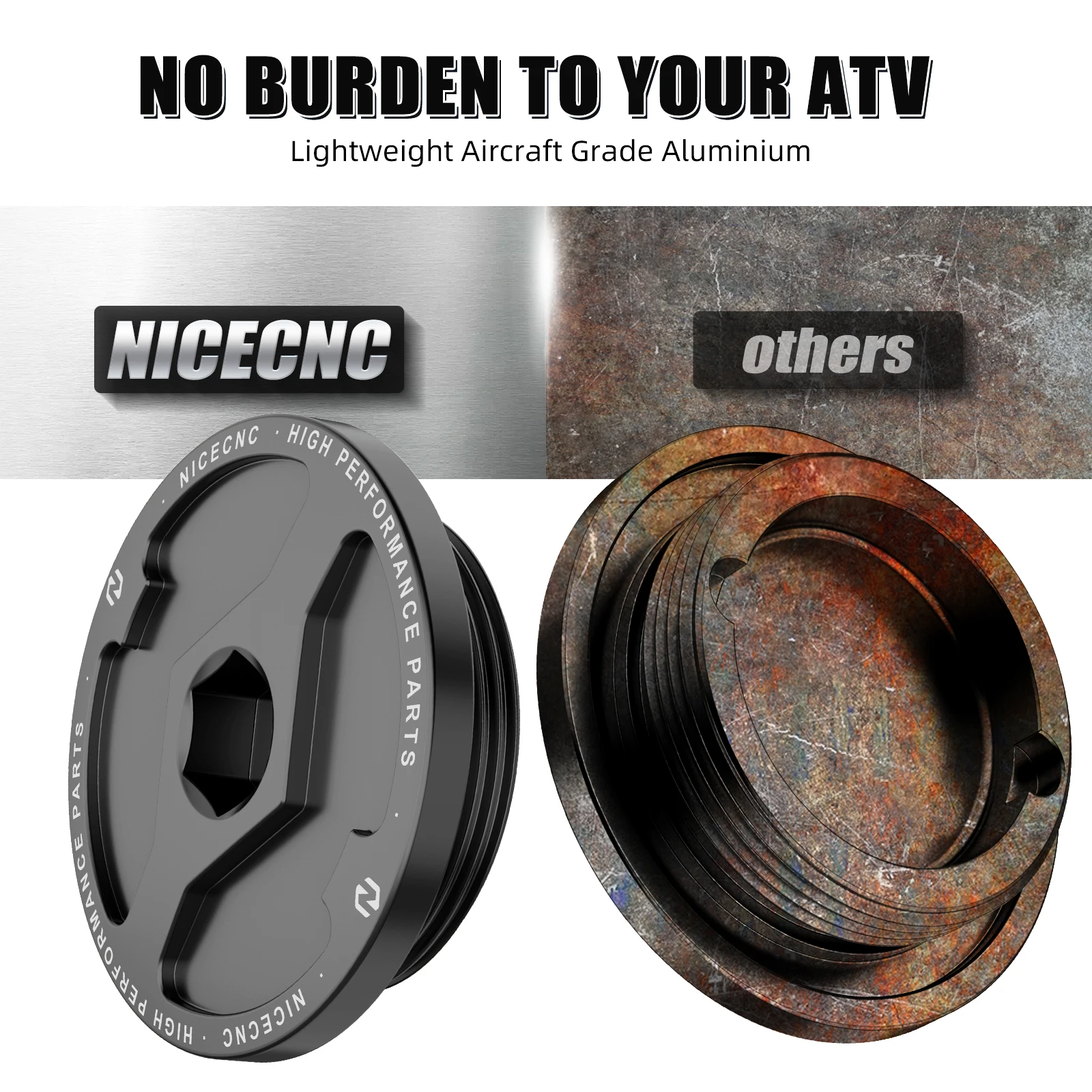 NICECNC Motorabdeckungs- und Verschlusskappen-Kit für Yamaha Raptor 700 2006-2026 ATV, passend für Raptor 700R 2009-2026, YFZ450R, YFZ450X, Grizzly, Kodiak – Detail 6