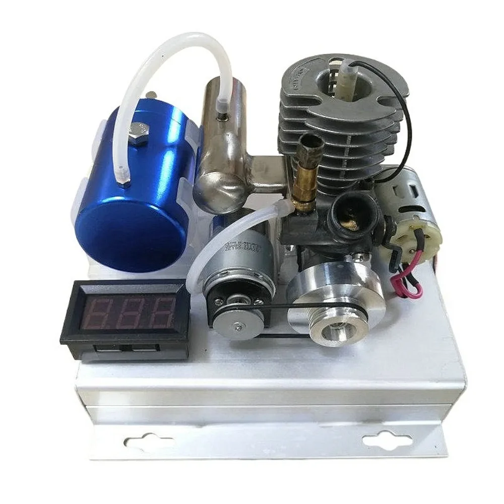 

Two Stroke Generator Micro Methanol Engine Modification One Button Start Self Generating Ignition System Engine Finished Model