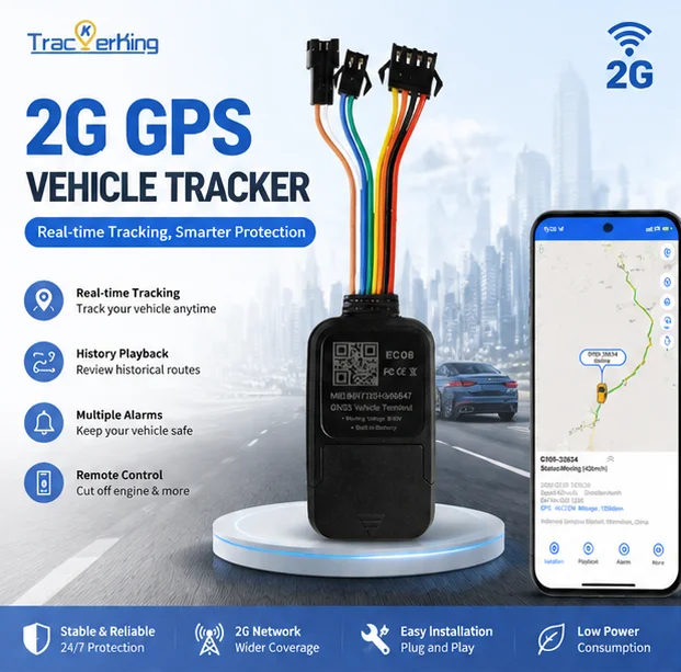 GPS Vehicle Tracker 9-90V EC08B Car Locator GT06 Protocol Real Time Tracking Anti Theft Device Fleet Managemen
