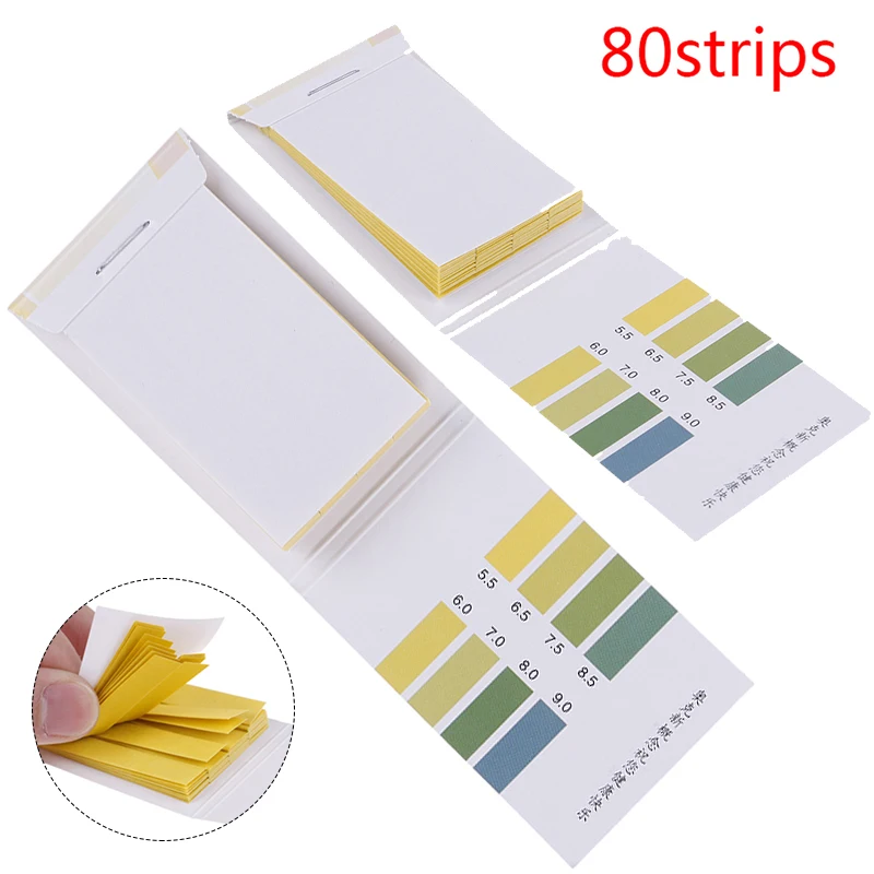 80 Strips PH Value 5.5-9.0 Alkaline Acid Litmus Testing Paper PH Meters Indicator Paper For Urine Water Aquarium