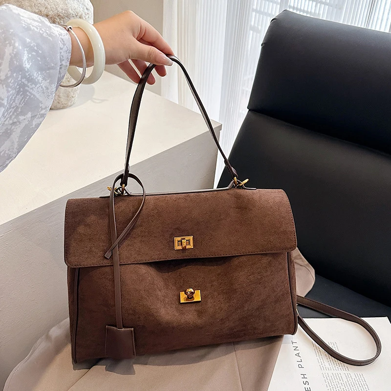 

2025 New Luxury High-end Frosted Tote Bag Women's Autumn Winter Fashion Versatile Trend Shoulder Messenger Bag Handbag Tote Bag