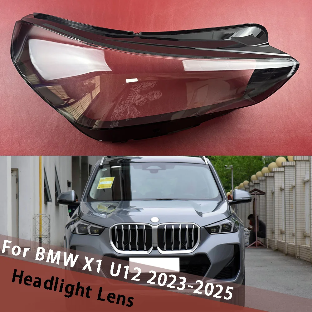 

Car Front Headlight Cover For BMW X1 U12 2023 2024 2025 Transparent Lampshade Plexiglass Replace Original Lens Shade Lampcover
