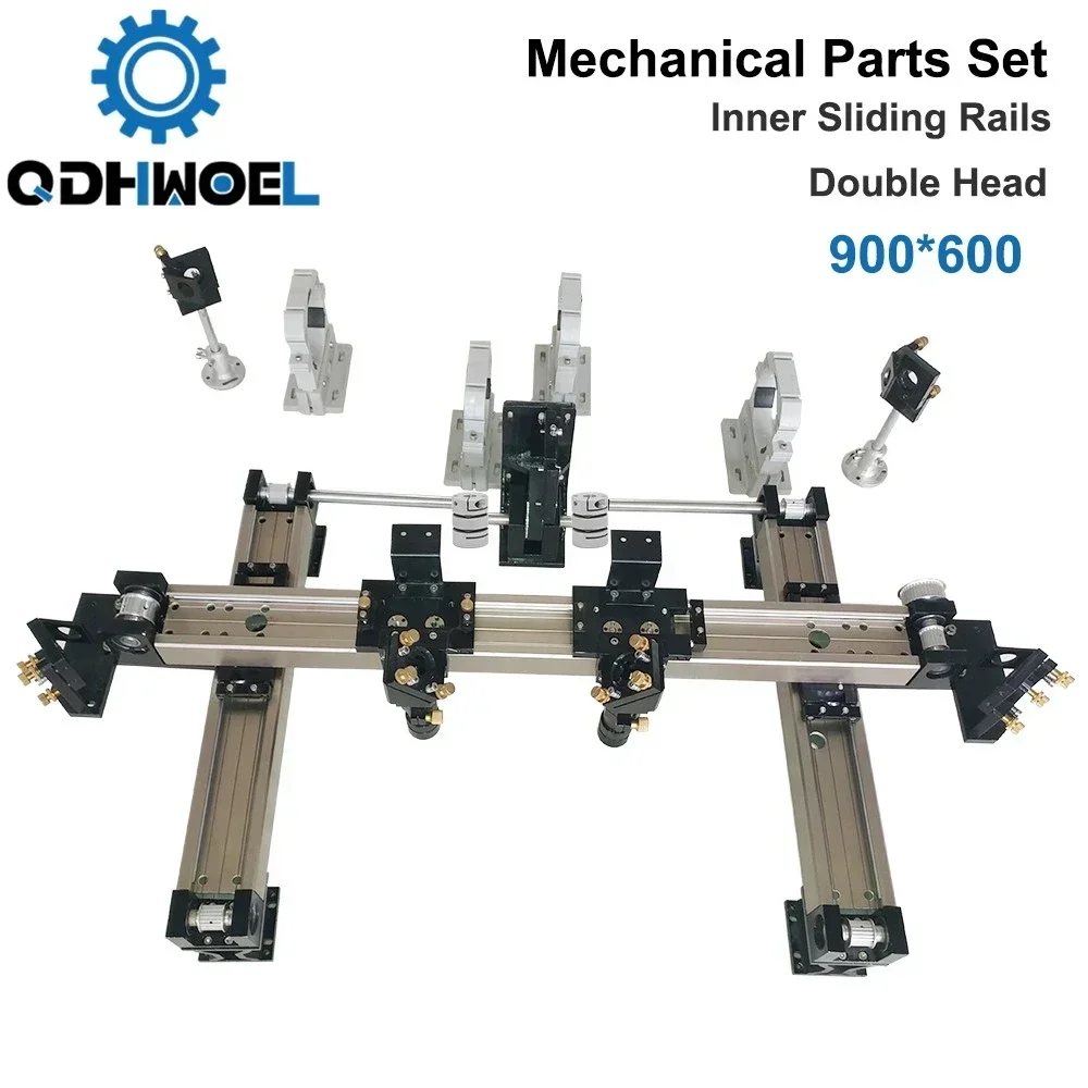 QDHWOEL Laser Mechanical Parts Set 900x600mm Inner Sliding Rails For DIY 9060 CO2 Laser Engraving Cutting Machine