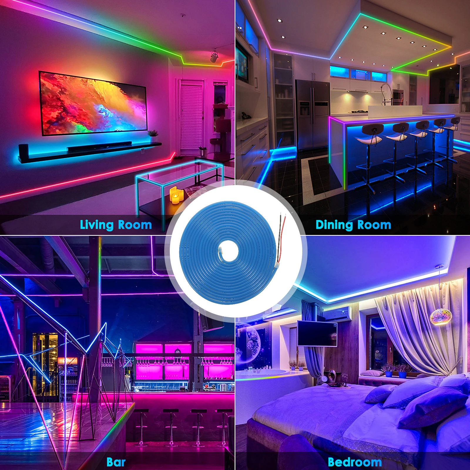Striscia LED impermeabile Luci esterne Illuminazione esterna in gel di silice