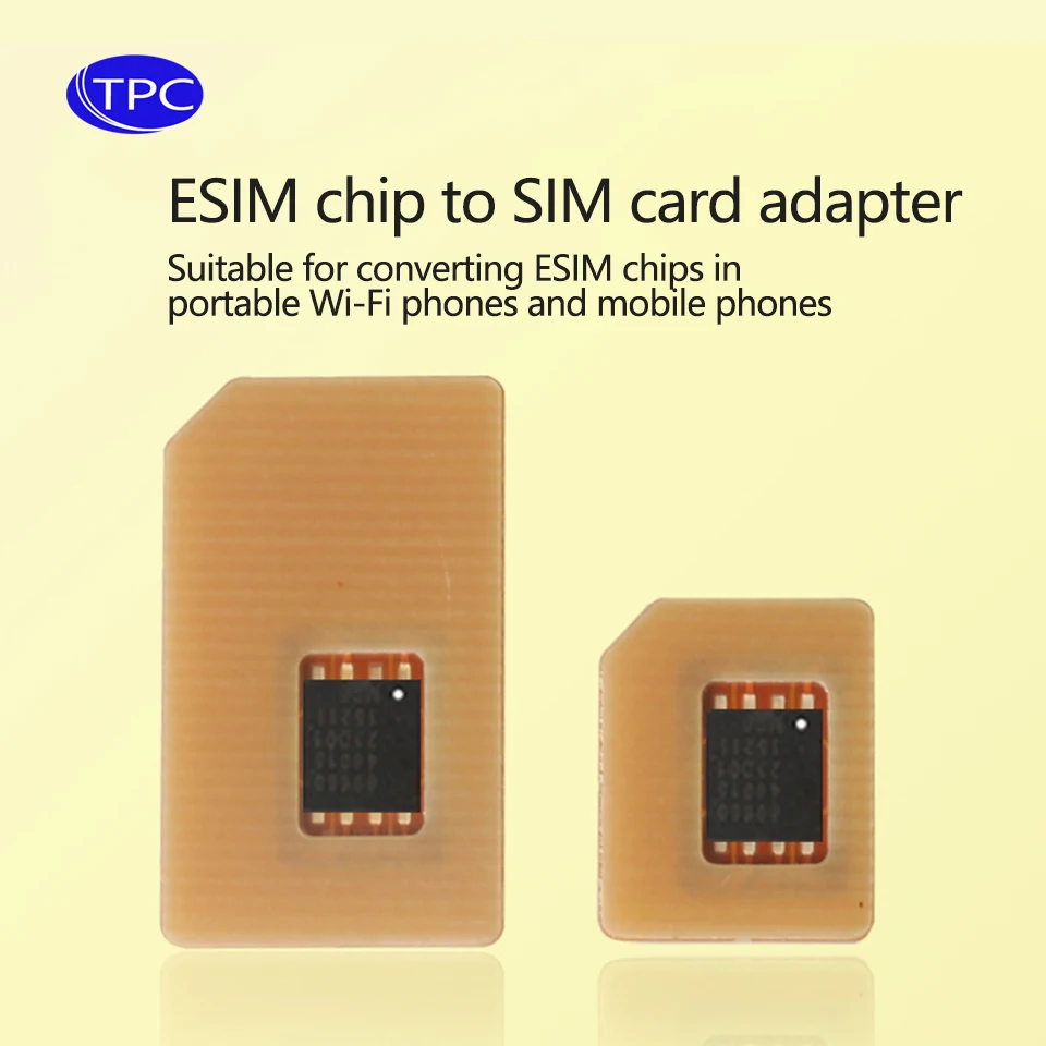 TPCE SIM to Mini SIM Card Adapter ESIM Adapter Circuit Board, High-Temperature Resistant Soldering, Compatible with 5×6 Mm Chips