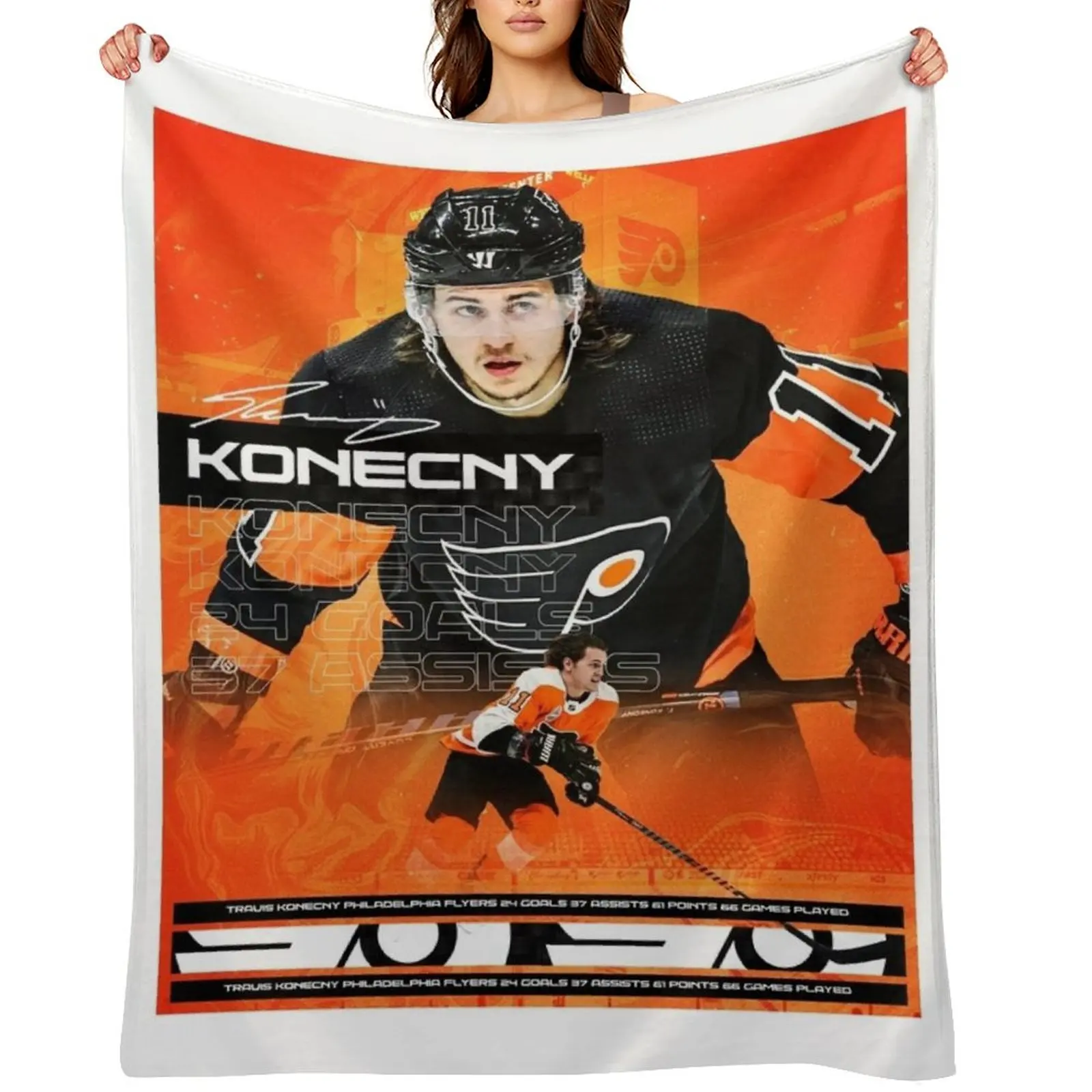 

Travis Konecny Throw Blanket Weighted Designers Bed covers Vintage Blankets