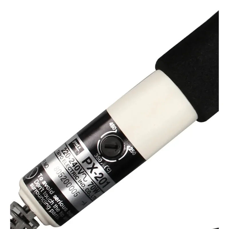 GOOT PX-201 مكواة لحام يمكن التحكم في درجة الحرارة 250-450 °   أدوات لحام يدوية بدون رصاص مع تسخين السيراميك C #3