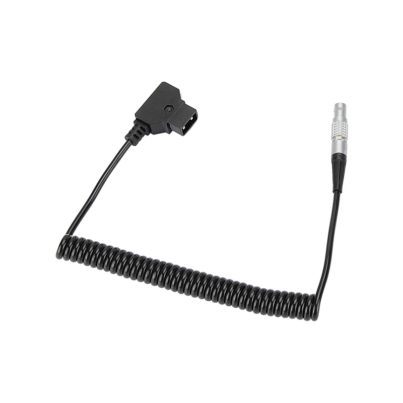 

CAMVATE Coiled Power Cable D-Tap To 2 Pin 0B Male Coiled Power Cable