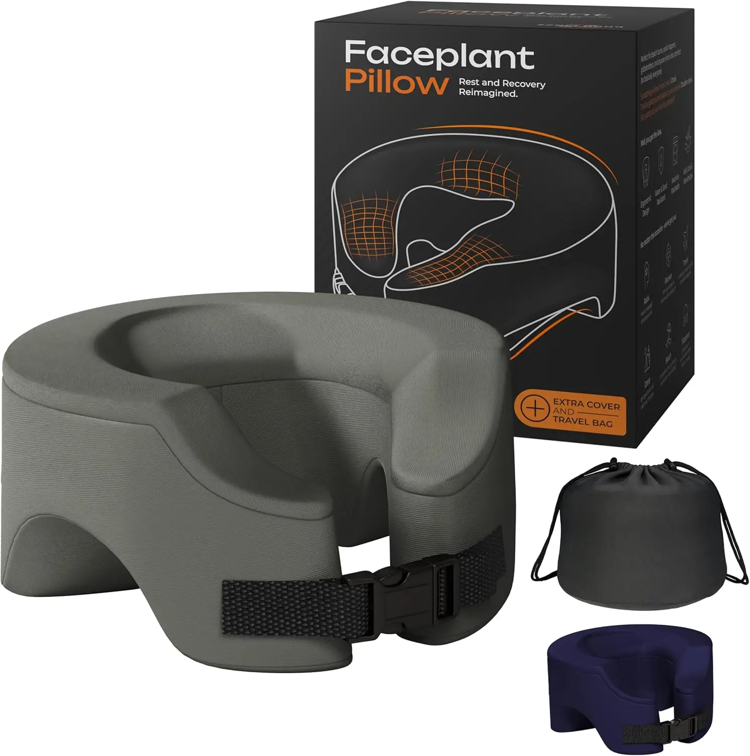 

Adjustable Memory Foam Face Down Pillow for Post-Surgery Recovery, Massage, and Comfortable Rest