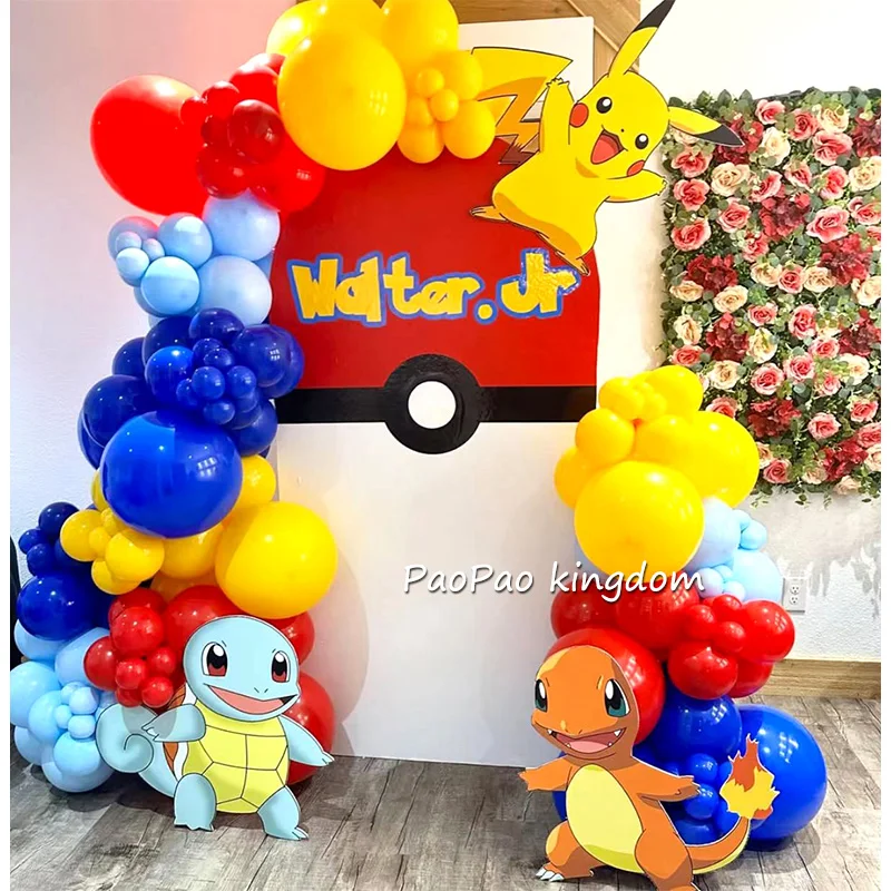 Süße Pokemon Pikachu Thema Bogen Girlande Folienballons Set Latex Ballon Kinder Geburtstag Baby Shower Party Dekor Geschenke