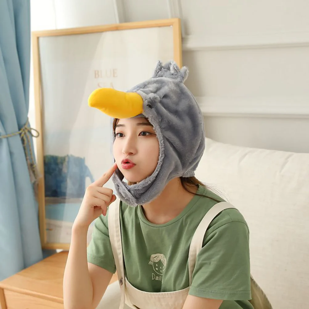 1 قطعة غطاء رأس الطيور الفم الكبير لينة حفلة كرنفال حفلة تنكرية مهرجان لعب الأدوار أداء الرقص فريد زي التبعي #4