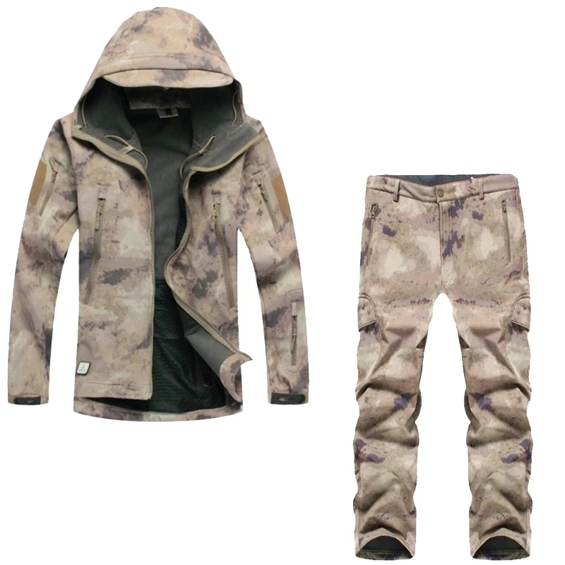 

Camouflage Military Uniform Winter Thermal Fleece Tactical Clothes US Army Military Soldier Combat Suits Outdoor Training Suits