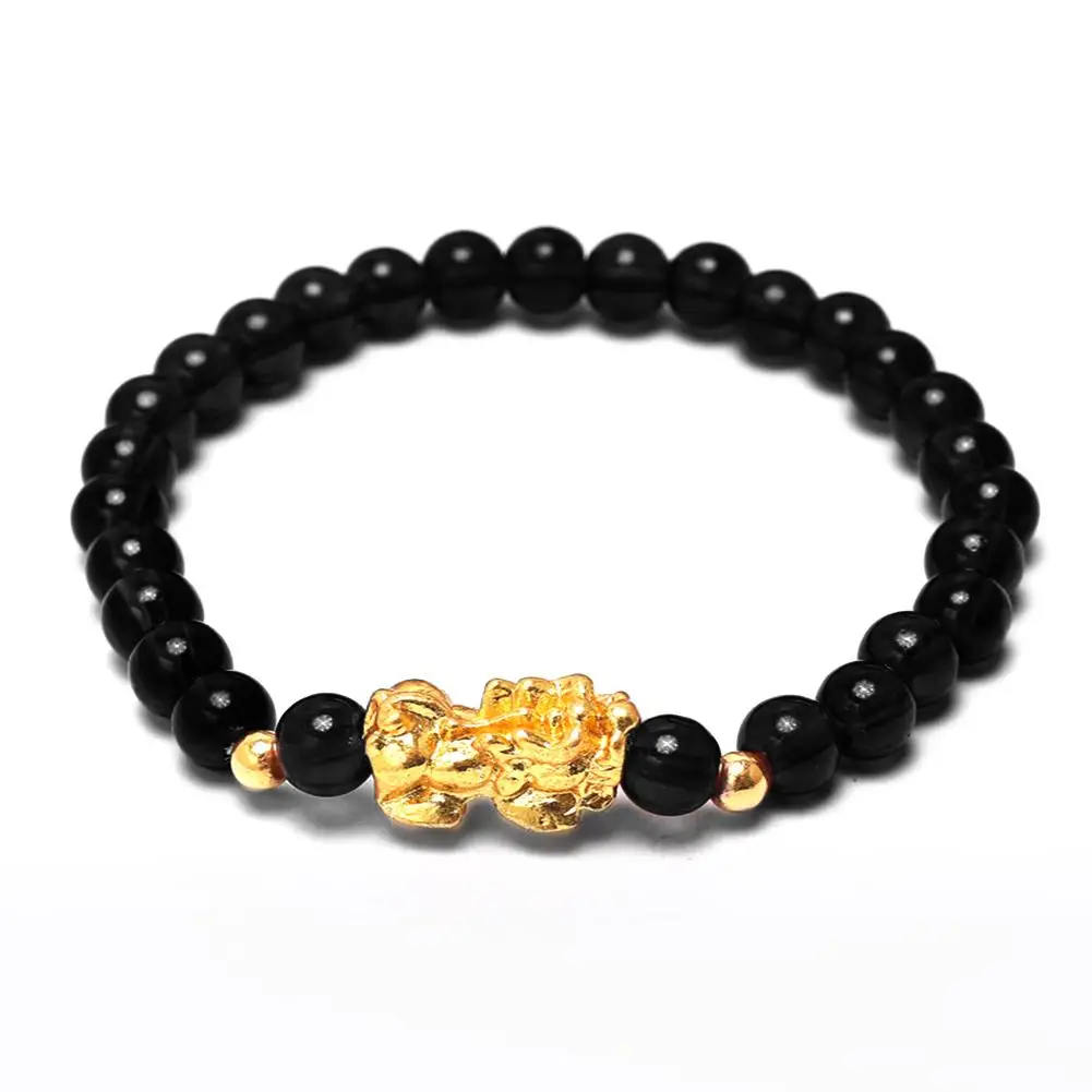 Pi Xiu Bracelets Women Feng Shui Obsidian Wealth Pi Yao Bracelets For Women Men Wealth Good Luck Buddha Wristband Jewelry