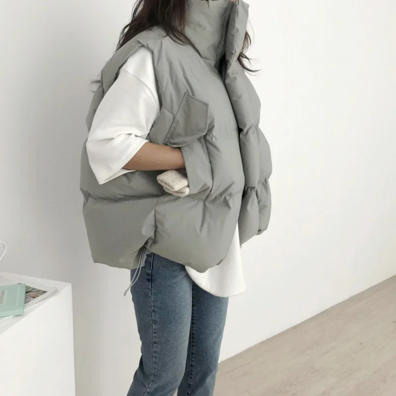 

Down Cotton Bread Jacket Vest Women's 2025 Winter New Loose Cotton Coat Thin Thickened Thin Coat Top