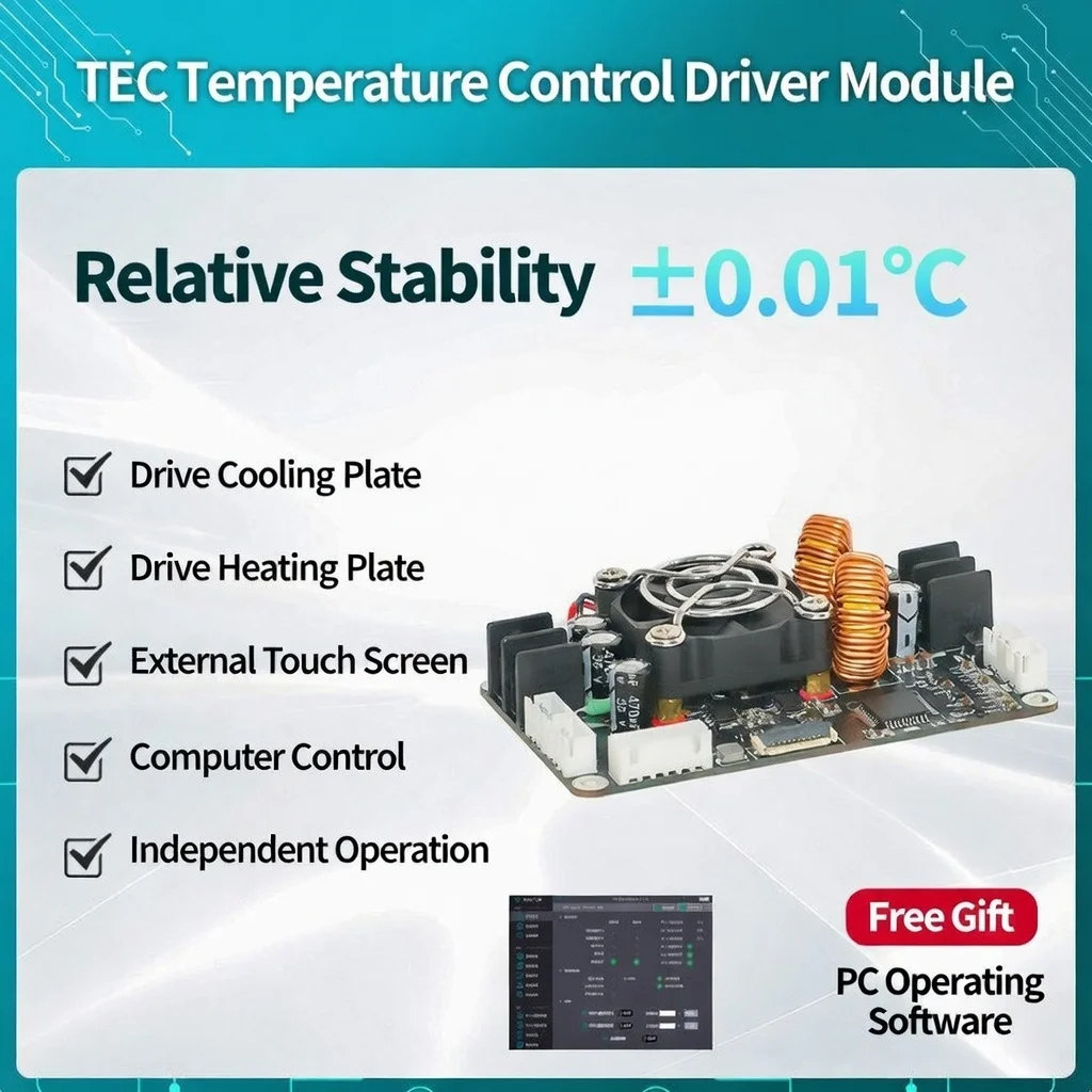 

High-Precision TEC Semiconductor Cooling Temperature Controller Module with High-Power Sensor Drive Refrigeration/Heating Tools