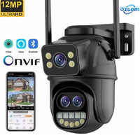 6K 12MP WiFi Surveillance Camera Three Lens with Digital Zoom 8MP Outdoor Security PTZ IP Cameras Digital Camera ICsee Camera