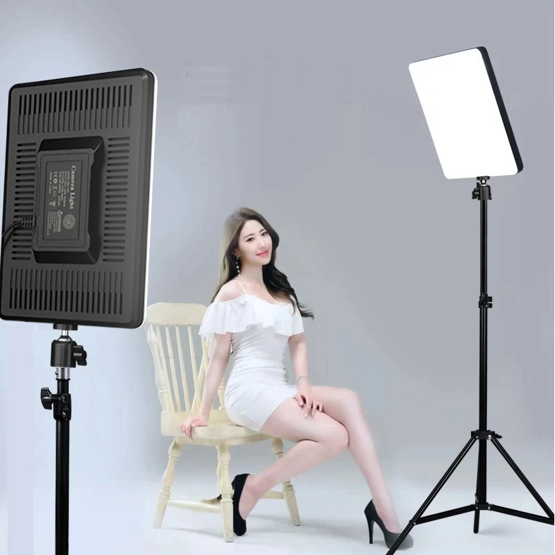 LED Photo Studio Light For Youbute Game Live Video Lighting Portable Recording Photography Panel Lamp With Tripod Stand Remote