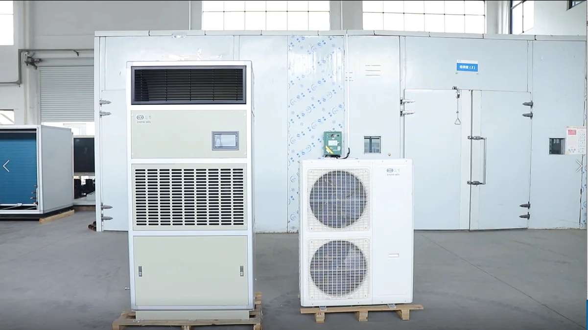New ZHONGYOU HF3W Industrial Floor Standing Split Air Conditioner 3KW Cooling Heating 1000m/h Airflow 58dB Quiet Duct Type