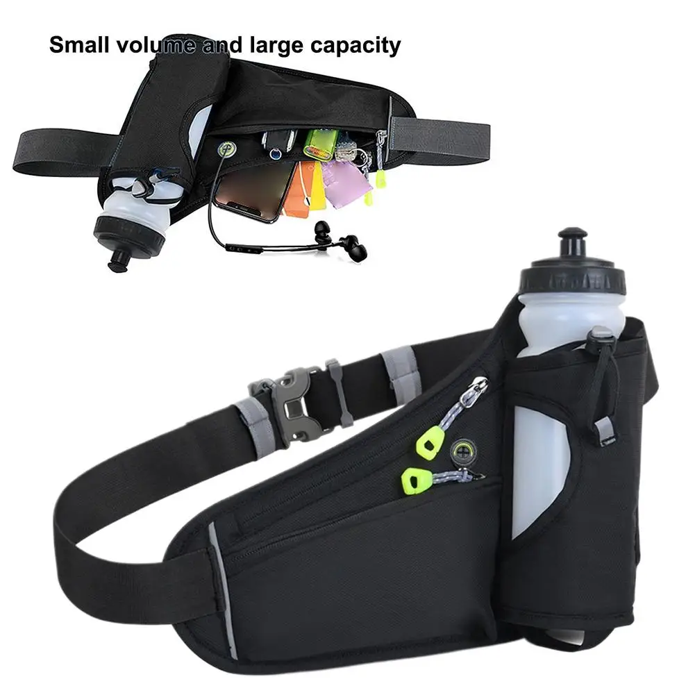 Running Waist Bags with Water Bottle Holder Large Capacity Sports Men Fanny Cycling Women Bag Phone Pack Pouch Belt Belt Q3X3