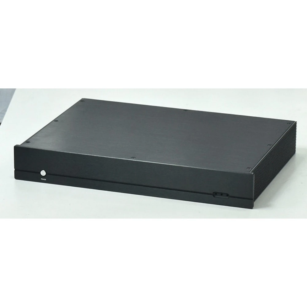 Aluminum Audio Chassis, DIY DAC Preamplifier Enclosure 430×62×308mm Full Aluminum Housing for Audio Decoder & Soft Control